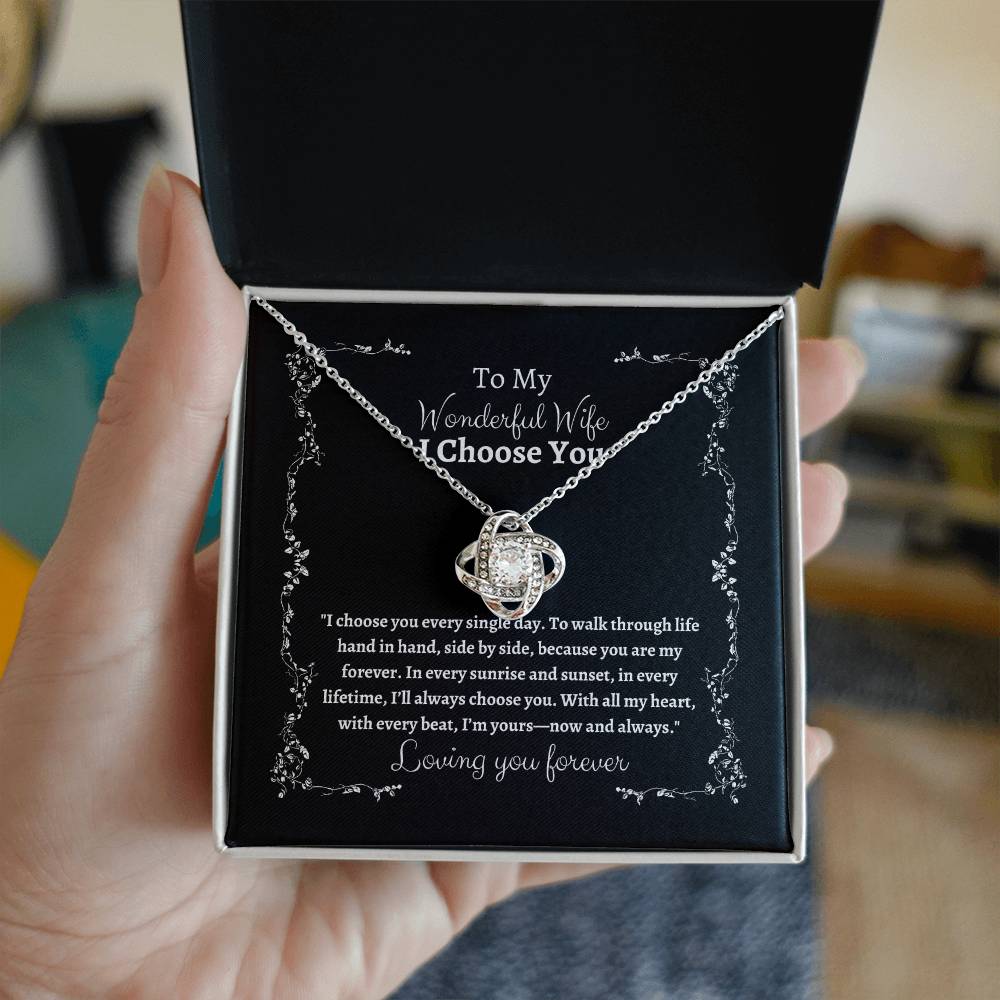 To My Wife I Choose You Love Knot Pendant - My Store
