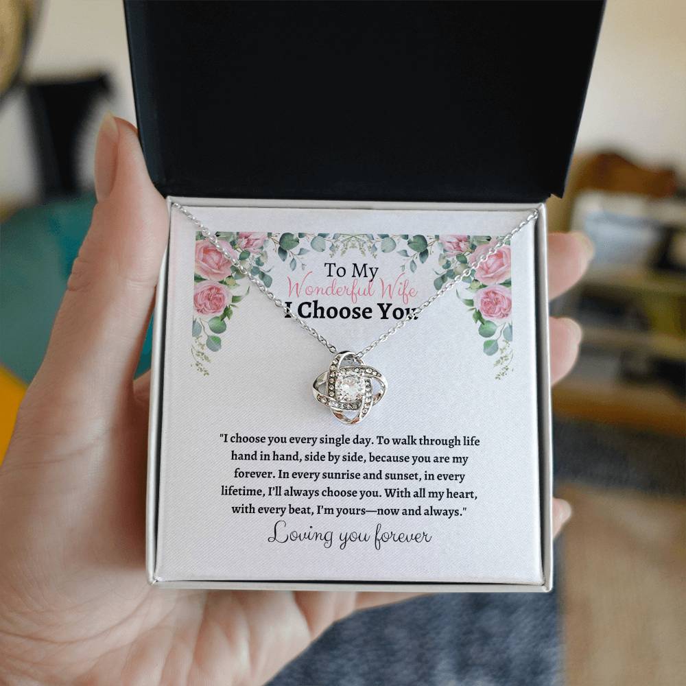 To My Wife I Choose You Love Knot Pendant - My Store
