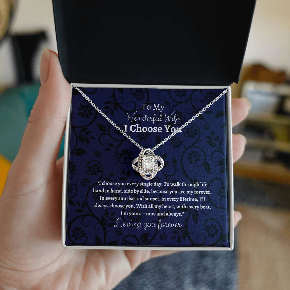 To My Wife I Choose You Love Knot Pendant - My Store