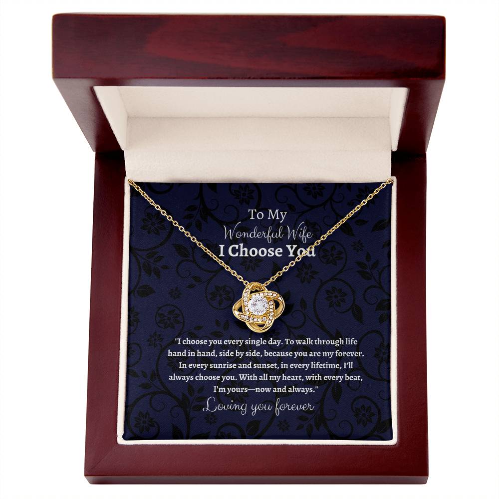To My Wife I Choose You Love Knot Pendant - My Store