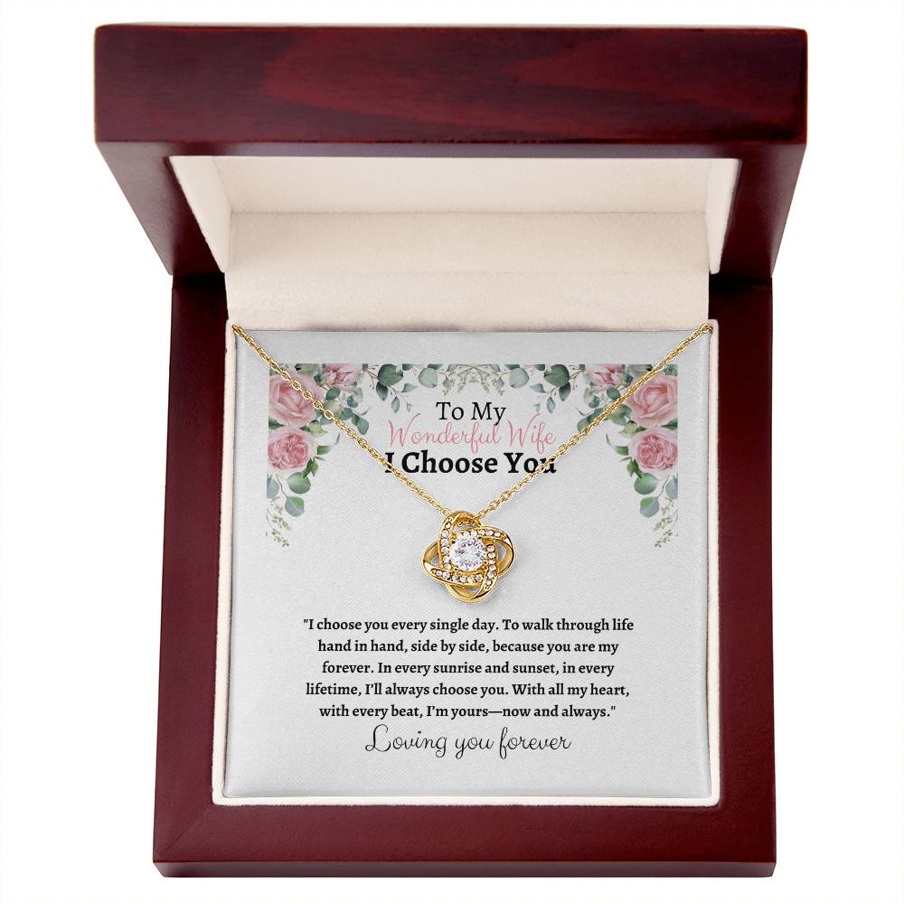To My Wife I Choose You Love Knot Pendant - My Store