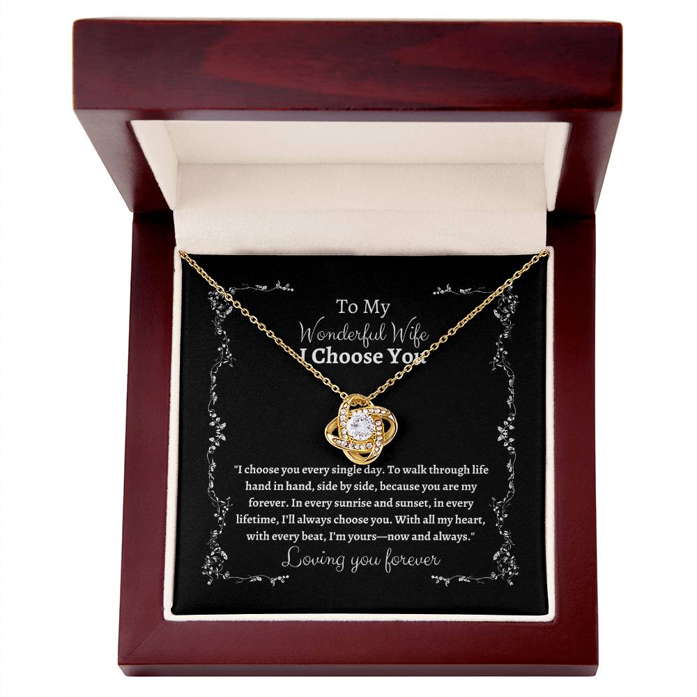 To My Wife I Choose You Love Knot Pendant - My Store