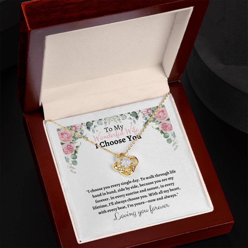 To My Wife I Choose You Love Knot Pendant - My Store