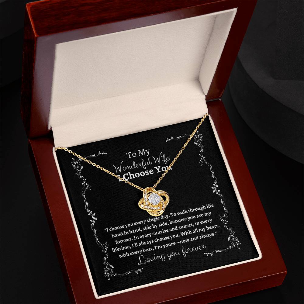 To My Wife I Choose You Love Knot Pendant - My Store