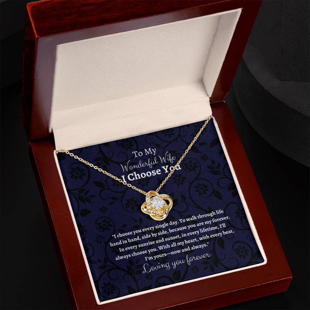 To My Wife I Choose You Love Knot Pendant - My Store