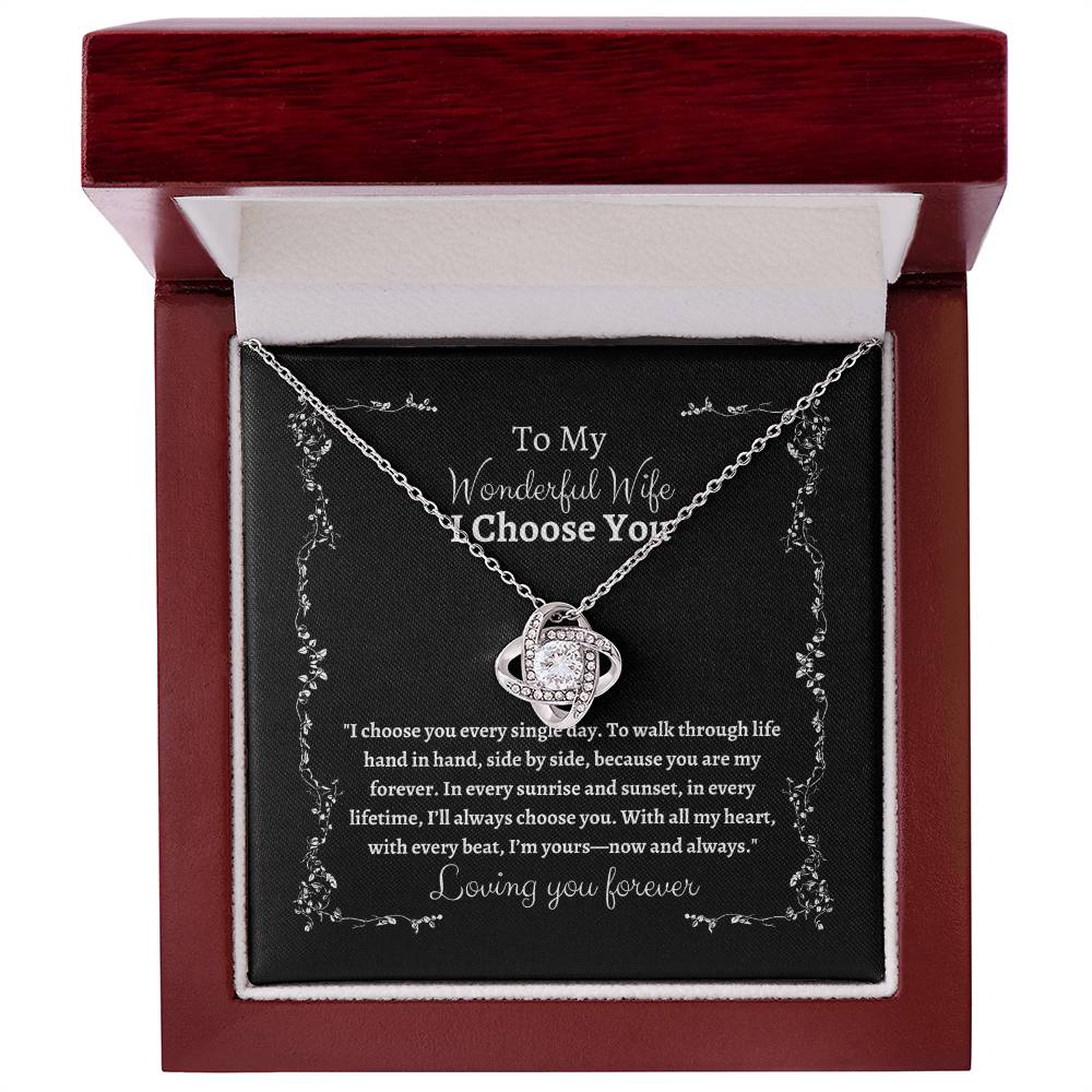 To My Wife I Choose You Love Knot Pendant - My Store
