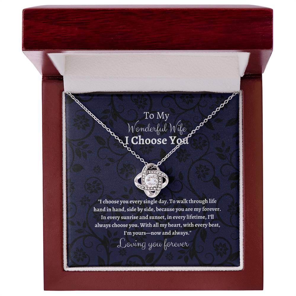To My Wife I Choose You Love Knot Pendant - My Store