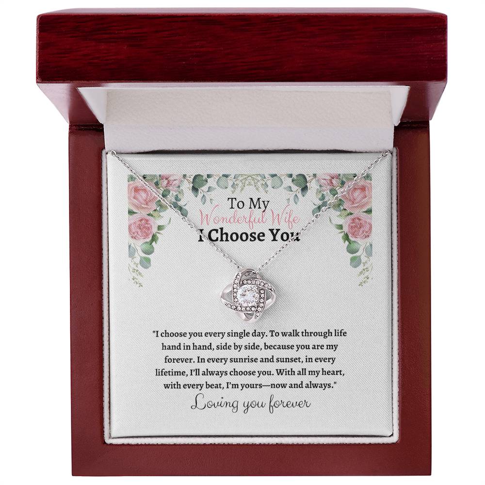 To My Wife I Choose You Love Knot Pendant - My Store