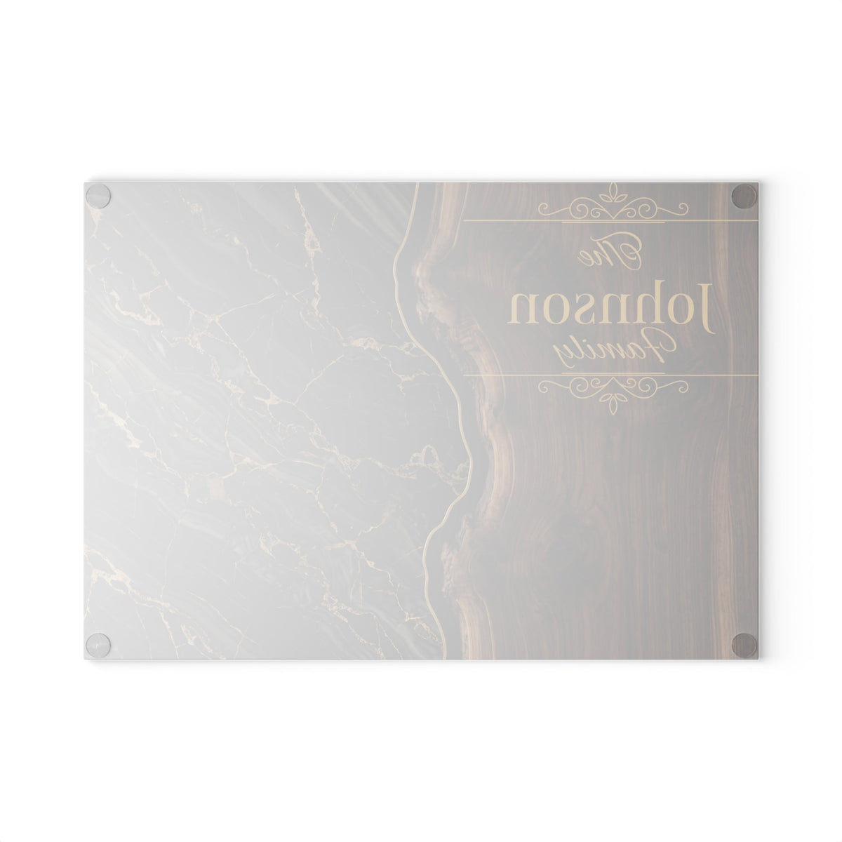 Personalized Black Marble & Gold Glass Board - Perfect Touch Keepsakes