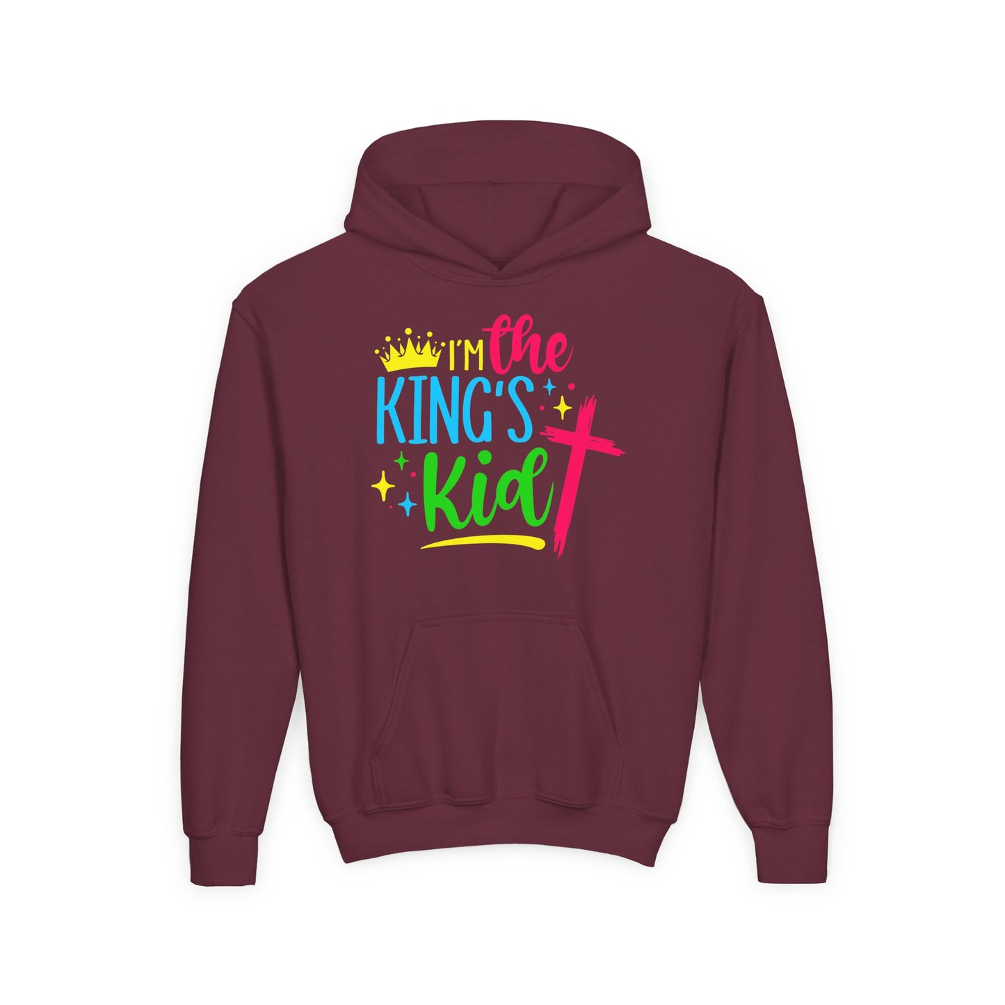 Youth Christian Hoodie – I'm the King's Kid | Inspirational Faith-Based Apparel for Kids