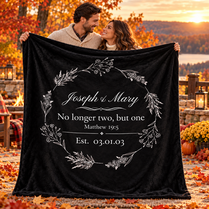 Personalized Christian Couple Blanket – Wedding & Anniversary Gift
