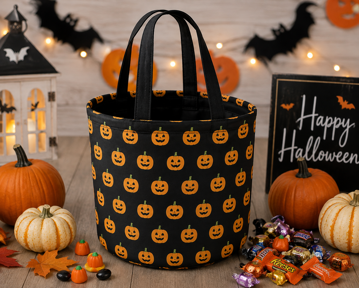 Halloween Pumpkin Trick-or-Treat Candy Bag