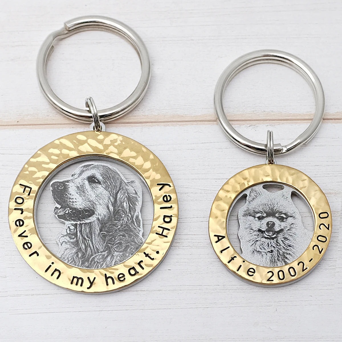 Personalized Dog Photo Keychain Custom Pet Portrait Key Chain Cat Photo Keepsakes Keyring Memorial Jewelry Gift for Dog Lover - My Store