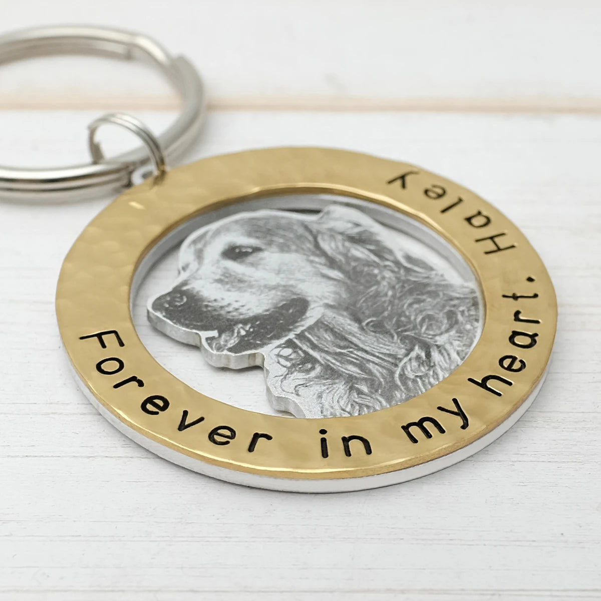Personalized Dog Photo Keychain Custom Pet Portrait Key Chain Cat Photo Keepsakes Keyring Memorial Jewelry Gift for Dog Lover - My Store