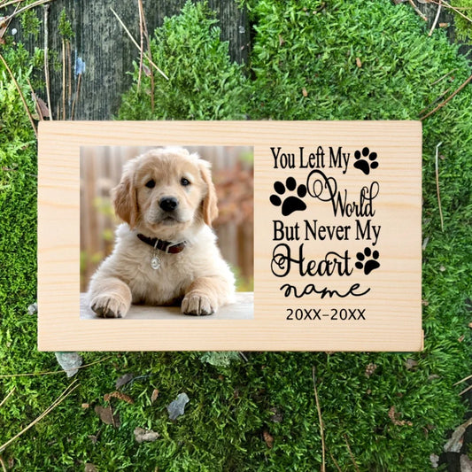 Personalized Pet's Photo Customize Name Urns for Dog or Cat Remains Ashes Loss Pet Memorial Remembrance Gift Dog Memory Wood Box - My Store