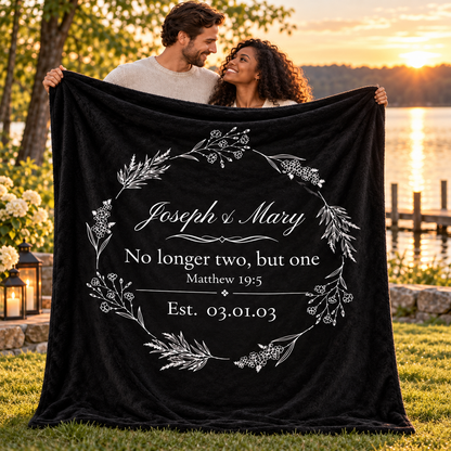 Personalized Christian Couple Blanket – Wedding & Anniversary Gift