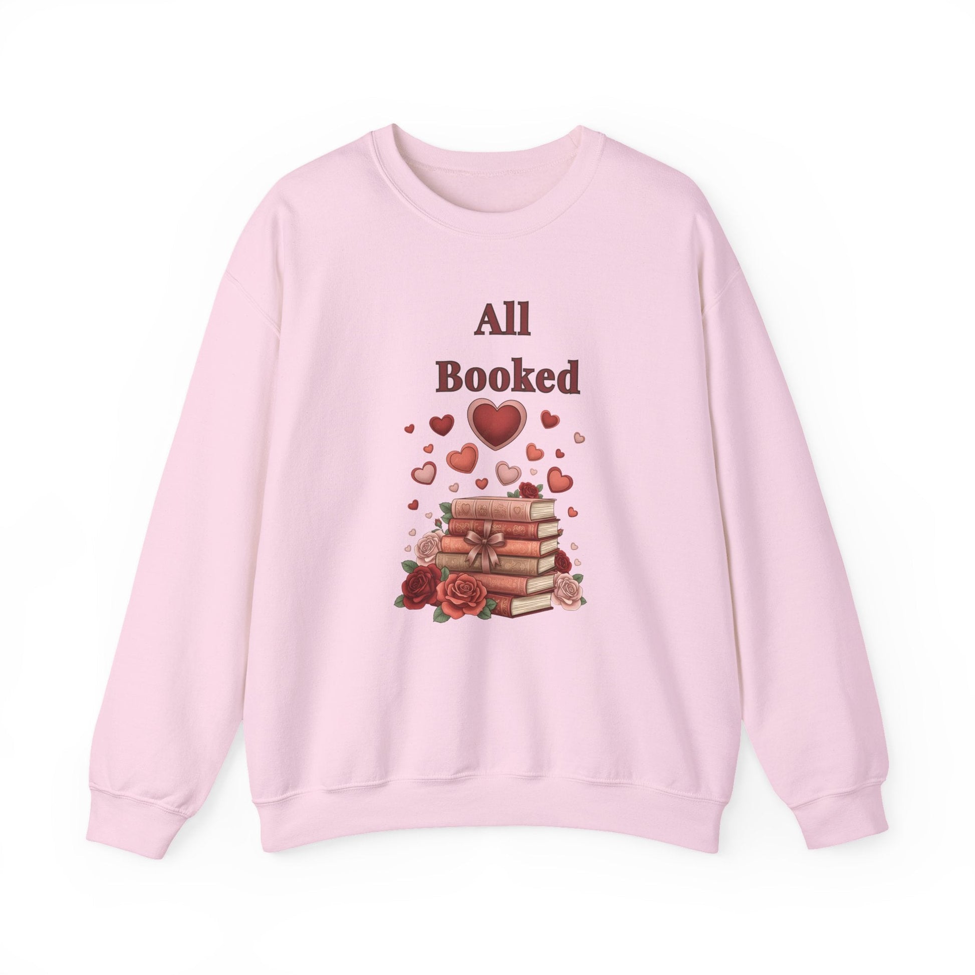 All Booked Crewneck Sweatshirt — Romantic Book Lover Pullover - Perfect Touch Keepsakes