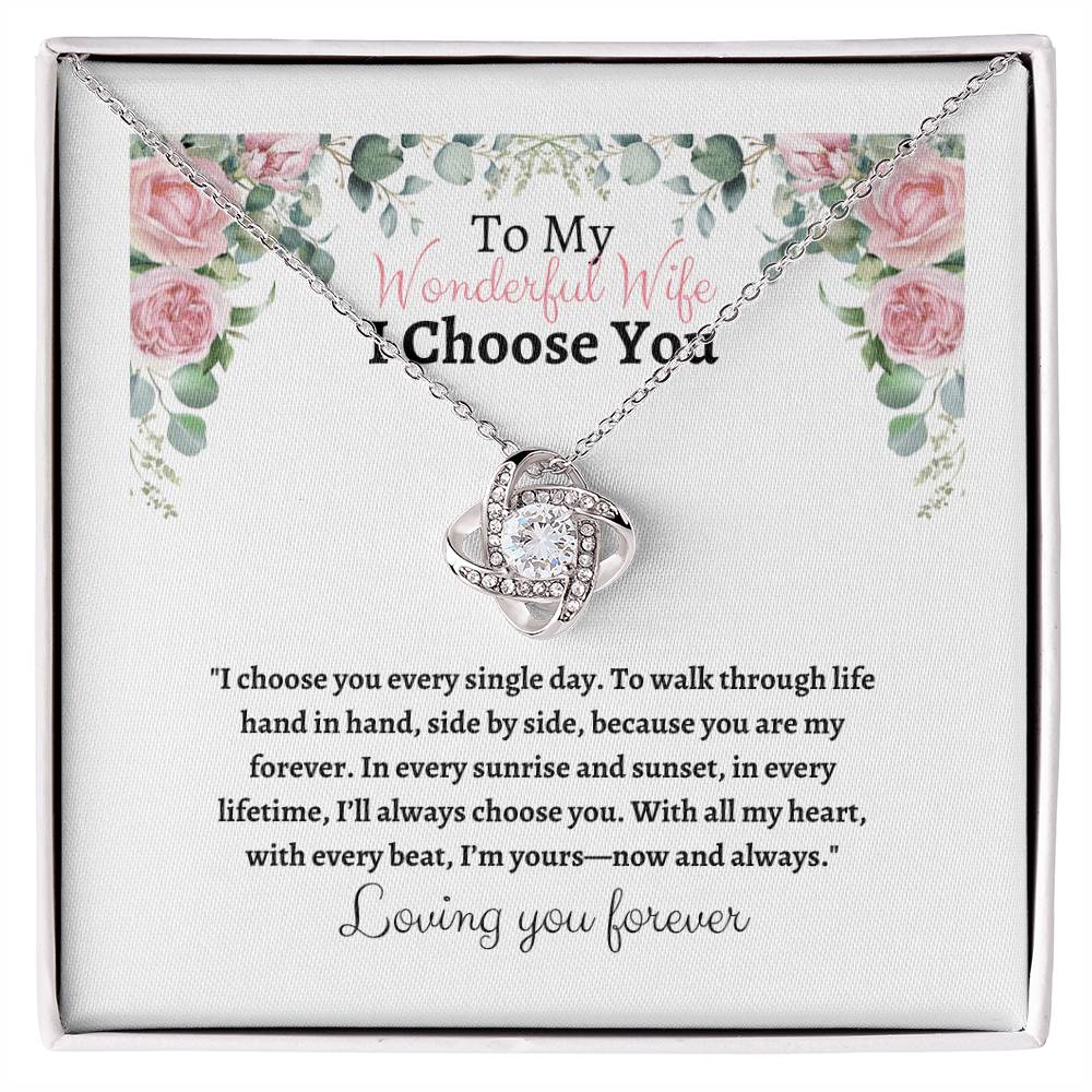 To My Wife I Choose You Love Knot Pendant - My Store