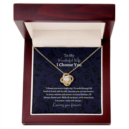 To My Wife I Choose You Love Knot Pendant - My Store