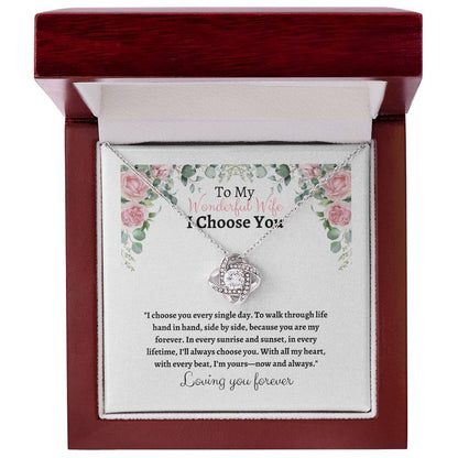 To My Wife I Choose You Love Knot Pendant - My Store