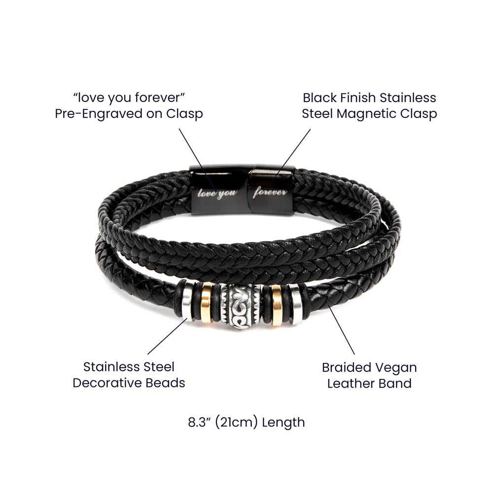 To My Son Christian Bracelet – Faith, Strength & Love Gift
