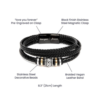 To My Son Christian Bracelet – Faith, Strength & Love Gift