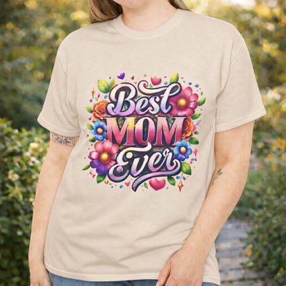 Best Mom Ever Floral T-Shirt | Mother’s Day Gift Tee - Perfect Touch Keepsakes