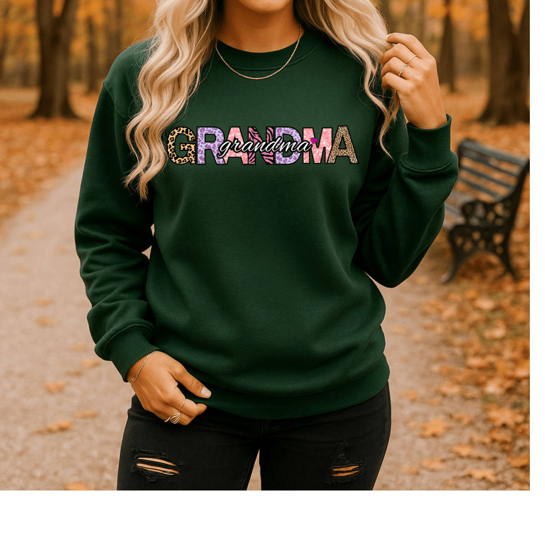 Grandma Appreciation Crewneck Sweatshirt, Cozy Gift for Grandmothers, Family Reunion Apparel, Mother's Day Sweater, Women's Casual Fashion - Perfect Touch Keepsakes