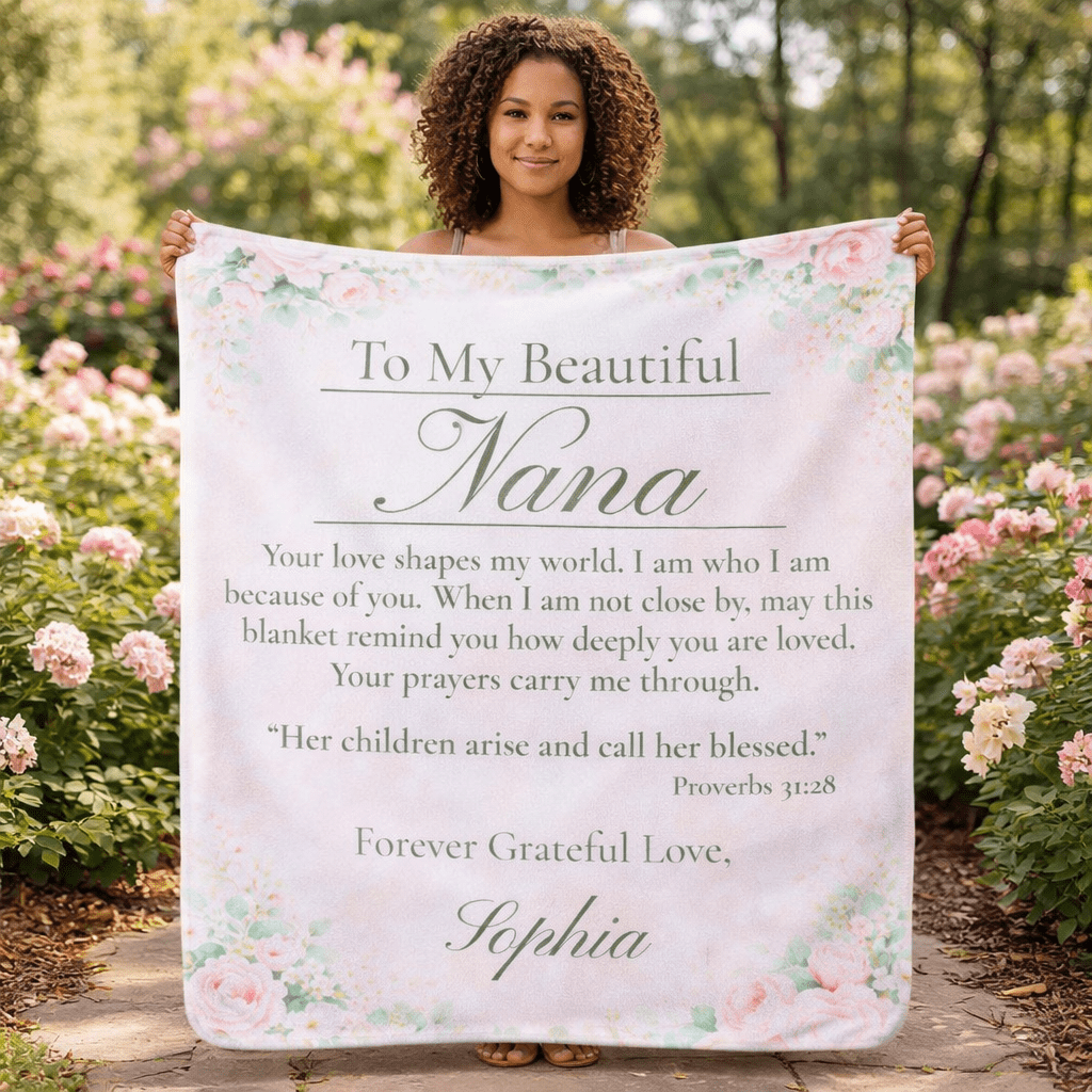 Mother's Sherpa Blanket — Personalized Floral 'To My Beautiful Mother' Keepsake - Perfect Touch Keepsakes