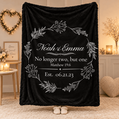 Personalized Christian Couple Blanket – Wedding & Anniversary Gift - Perfect Touch Keepsakes