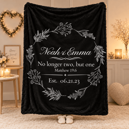 Personalized Christian Couple Blanket – Wedding & Anniversary Gift - Perfect Touch Keepsakes