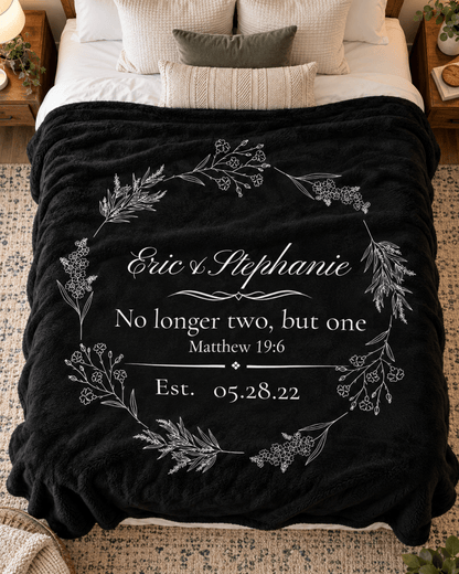 Personalized Christian Couple Blanket – Wedding & Anniversary Gift - Perfect Touch Keepsakes