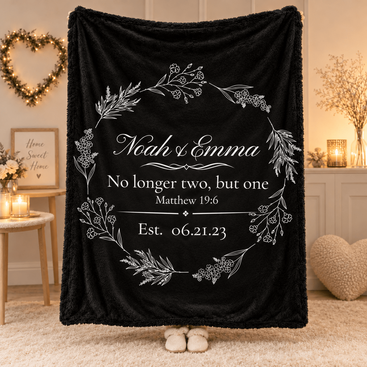 Personalized Christian Couple Blanket – Wedding & Anniversary Gift - Perfect Touch Keepsakes