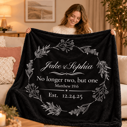 Personalized Christian Couple Blanket – Wedding & Anniversary Gift - Perfect Touch Keepsakes