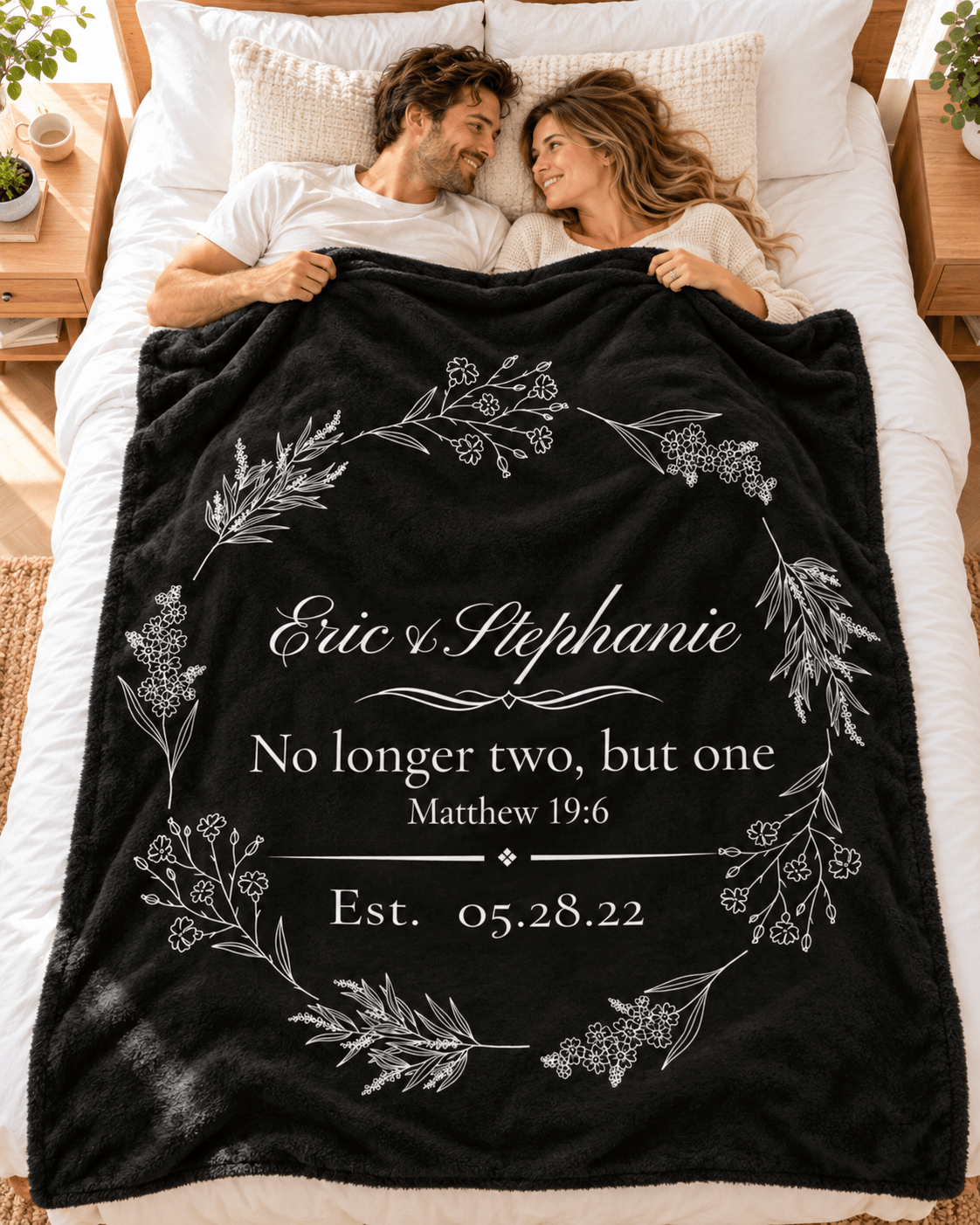 Personalized Christian Couple Blanket – Wedding & Anniversary Gift - Perfect Touch Keepsakes