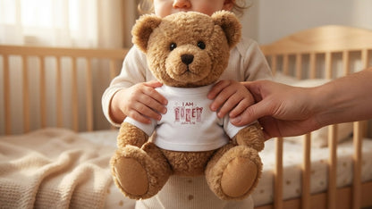 Plush Animal — "I Am Loved" Faux yarn shirt - Perfect Touch Keepsakes