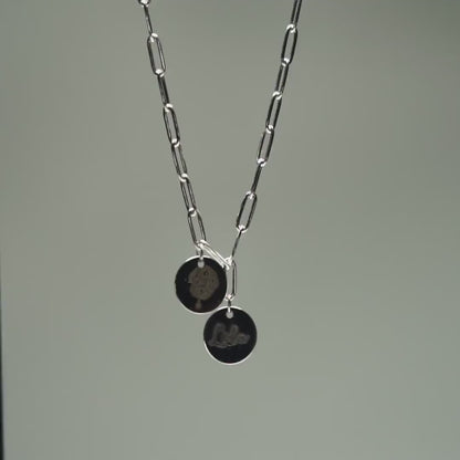 Custom Pet Portrait Pendant Necklace