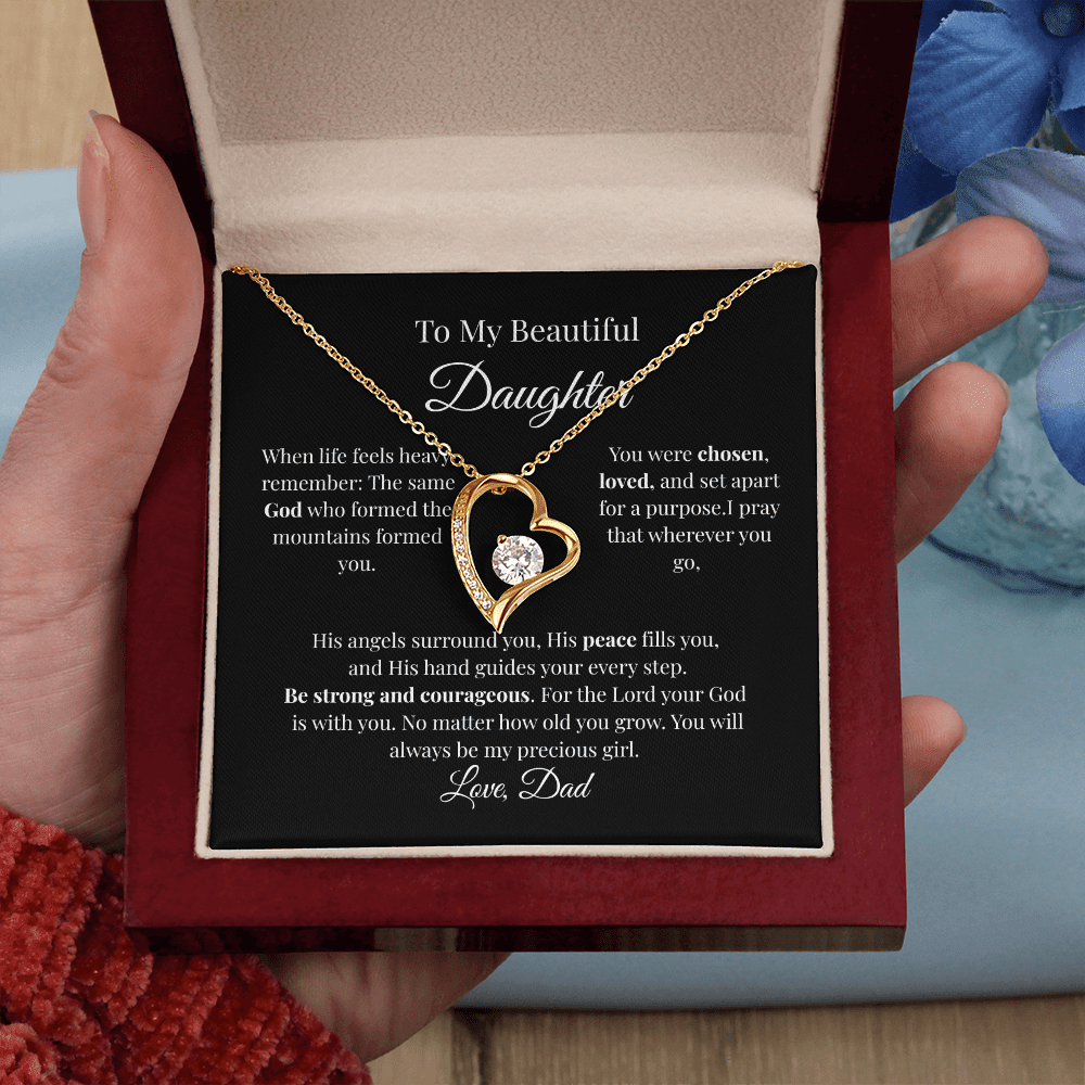To My Beautiful Daughter from Dad FOREVER LOVE Necklace - Perfect Touch Keepsakes