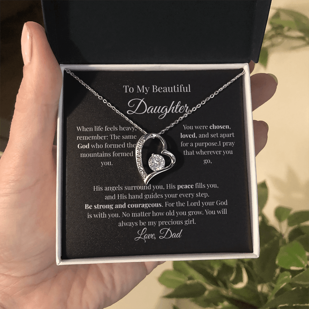 To My Beautiful Daughter from Dad FOREVER LOVE Necklace - Perfect Touch Keepsakes