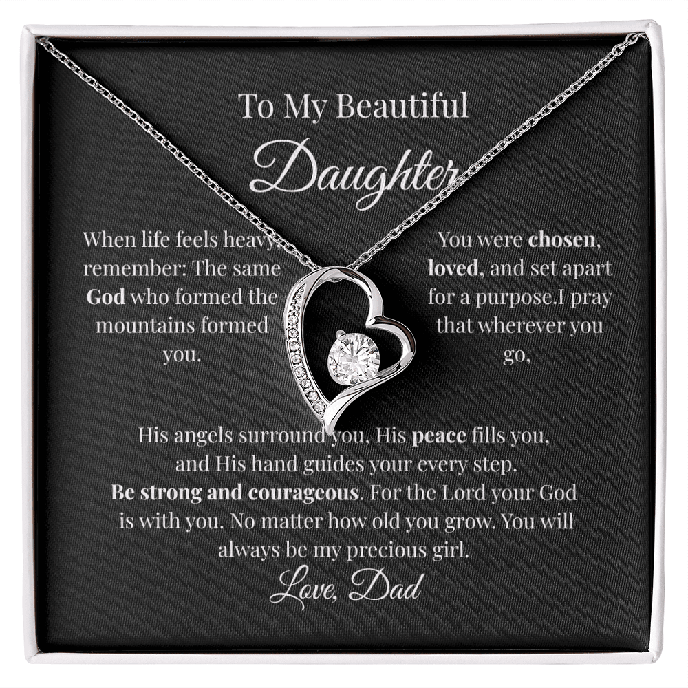 To My Beautiful Daughter from Dad FOREVER LOVE Necklace - Perfect Touch Keepsakes