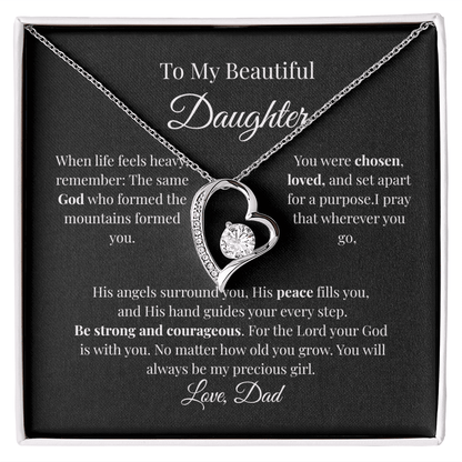 To My Beautiful Daughter from Dad FOREVER LOVE Necklace - Perfect Touch Keepsakes