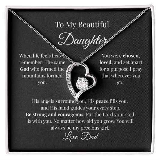 To My Beautiful Daughter from Dad FOREVER LOVE Necklace - Perfect Touch Keepsakes