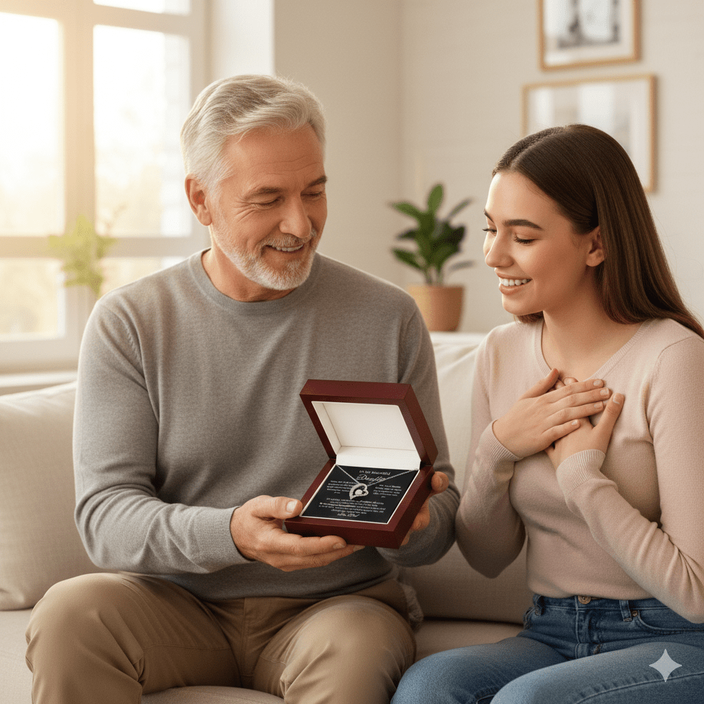 To My Beautiful Daughter from Dad FOREVER LOVE Necklace - Perfect Touch Keepsakes