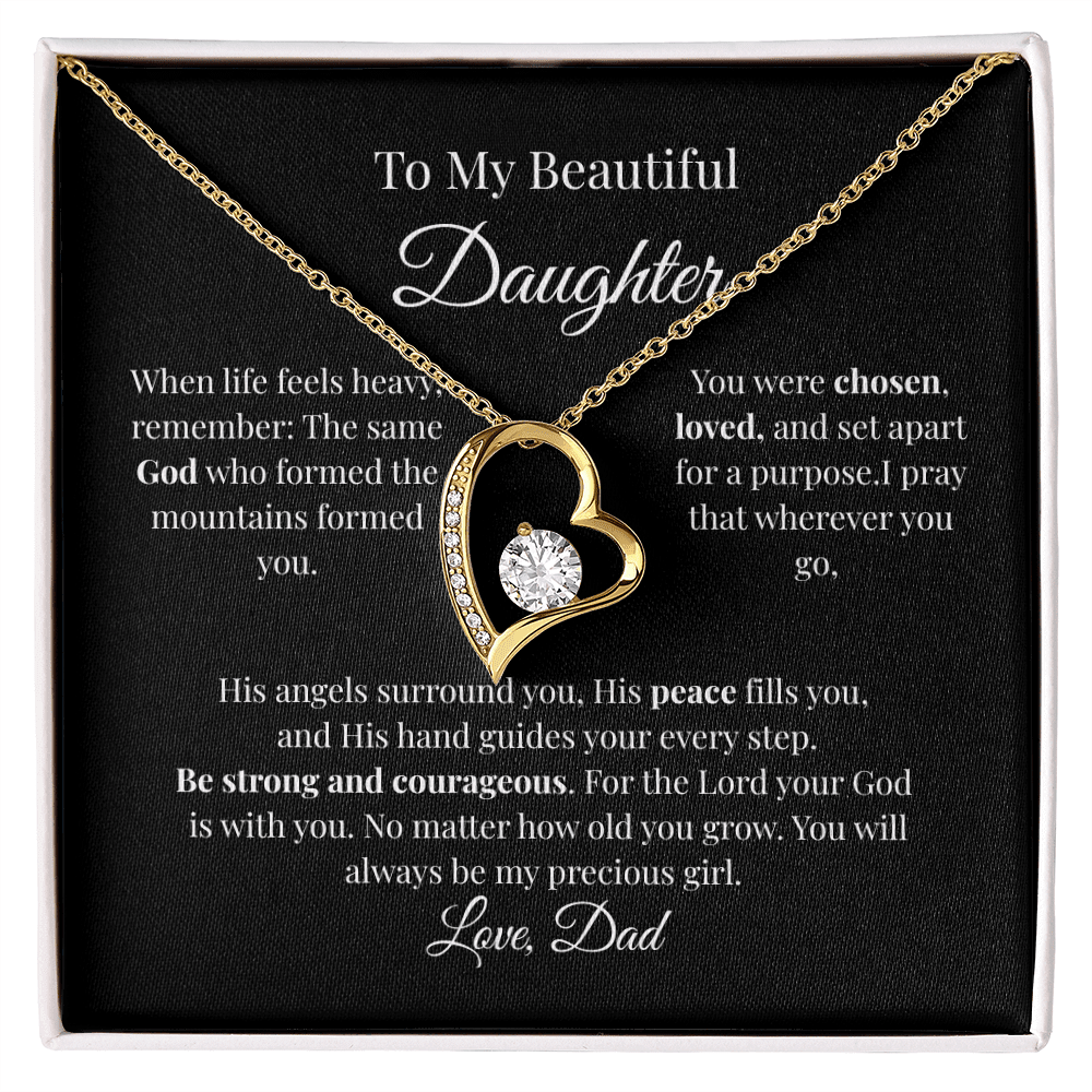 To My Beautiful Daughter from Dad FOREVER LOVE Necklace - Perfect Touch Keepsakes