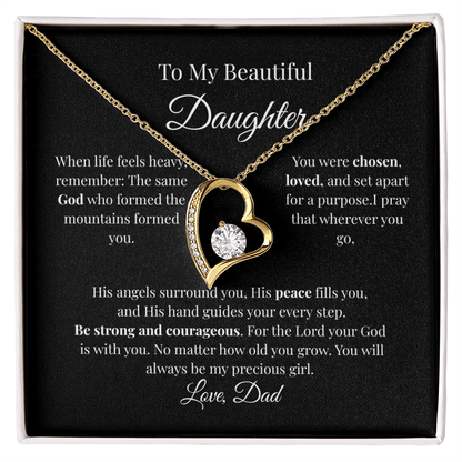 To My Beautiful Daughter from Dad FOREVER LOVE Necklace - Perfect Touch Keepsakes