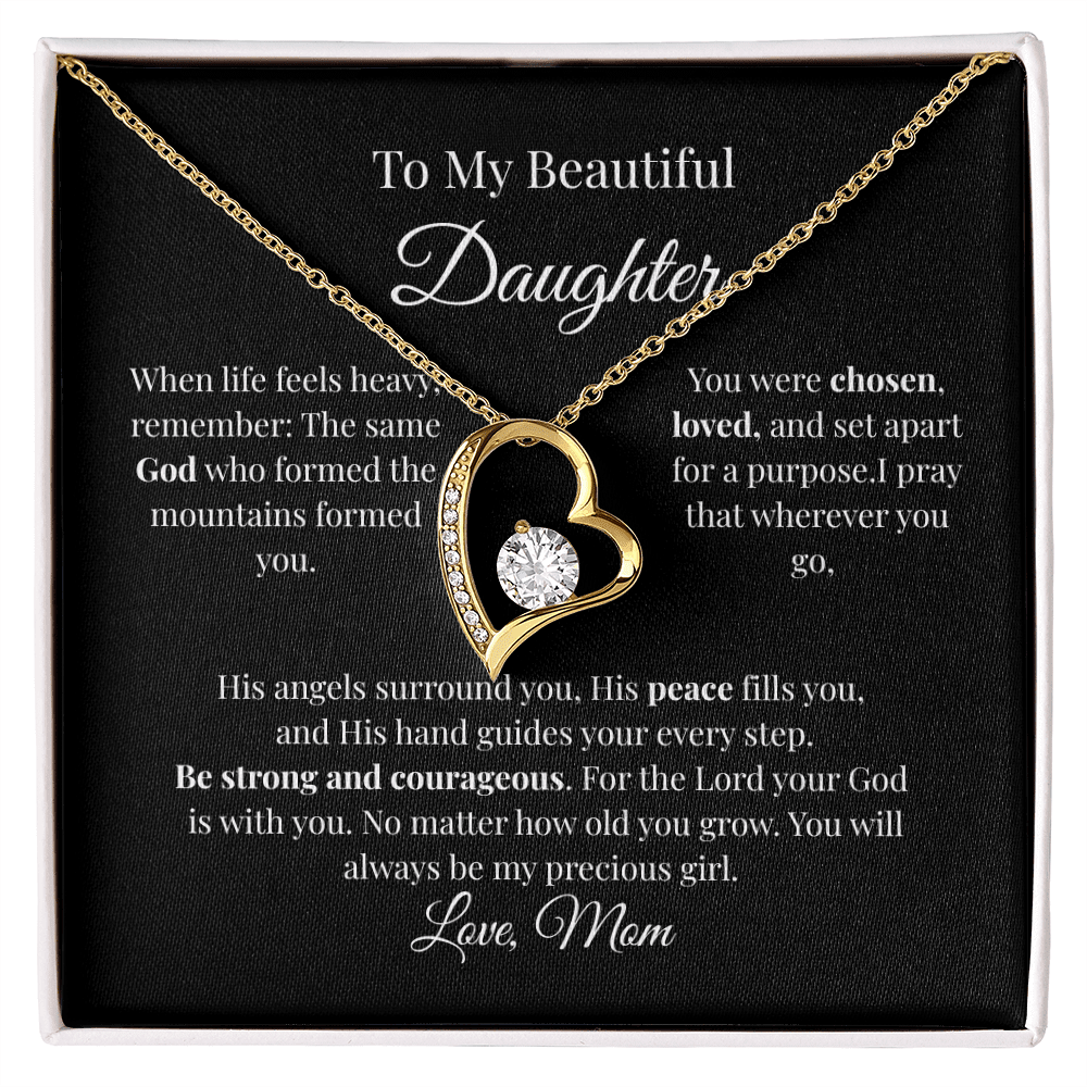 To My Beautiful Daughter from Mom FOREVER LOVE Necklace - Perfect Touch Keepsakes
