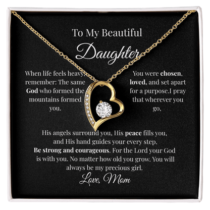 To My Beautiful Daughter from Mom FOREVER LOVE Necklace - Perfect Touch Keepsakes