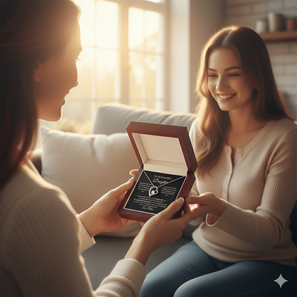 To My Beautiful Daughter from Mom FOREVER LOVE Necklace - Perfect Touch Keepsakes