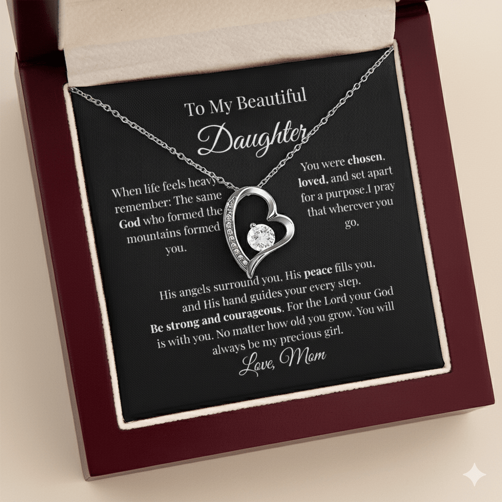 To My Beautiful Daughter from Mom FOREVER LOVE Necklace - Perfect Touch Keepsakes