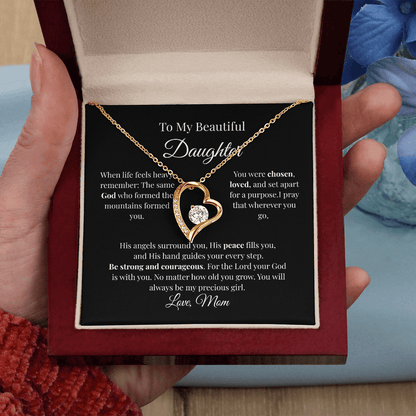 To My Beautiful Daughter from Mom FOREVER LOVE Necklace - Perfect Touch Keepsakes